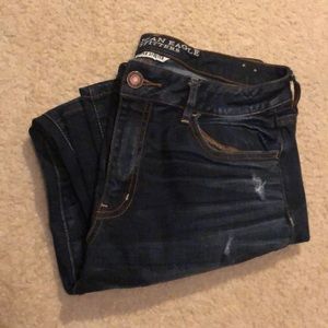 american eagle distressed jegging